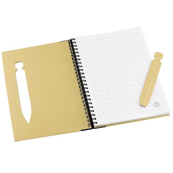 Cuaderno Ecológico Tapa Dura Blanco Abierto