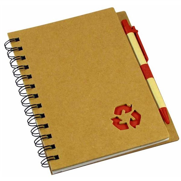 Cuaderno Ecológico Tapa Dura Rojo Cerrado