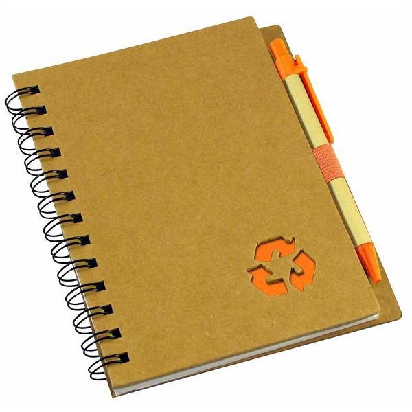 Cuaderno Ecológico Tapa Dura Naranjo Cerrado